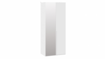 Порто Шкаф для одежды (580) с 1 глухой и 1 зеркальной дверями СМ-393.07.005 х Белый/Белый