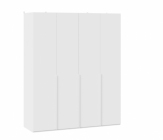 Порто Шкаф для одежды (580) с 4 глухими дверями СМ-393.07.110 х  Белый/Белый