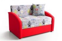 Детский мини-диван "Даня-750" (Монстрики) х Красный