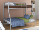 Двухъярусная металлическая кровать Гранада-2 х серый х 120*190